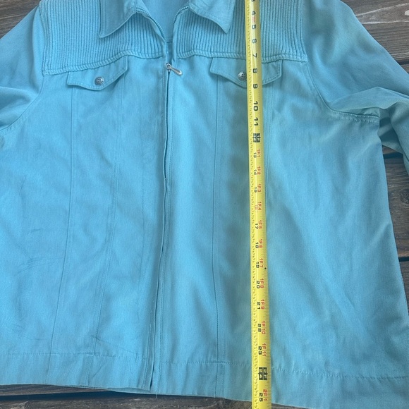 Alfred Dunner women's plus size full zip blue jacket size 18 - Picture 8 of 10